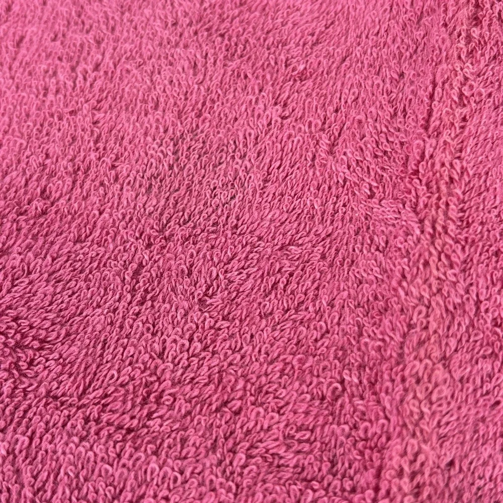 Vintage Sears Drylon Bath Towels & 4 Washcloth Set Raspberry Pink MCM Vibrant